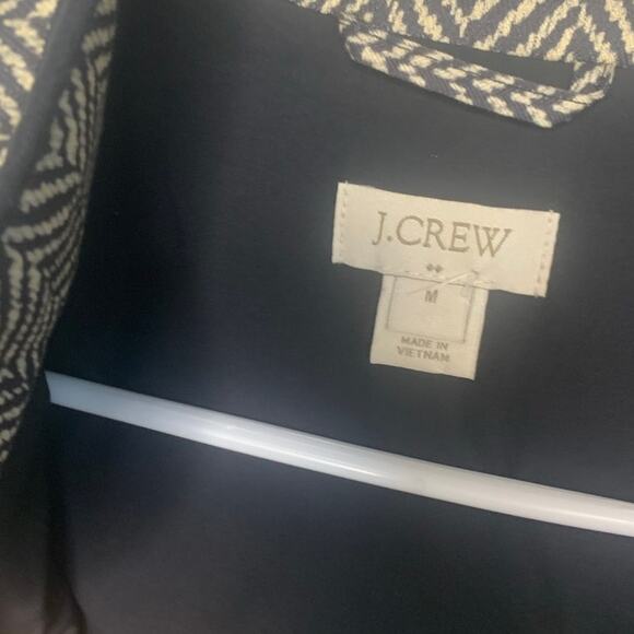 J Crew Diamond Quilted Puffer Vest M Houndstooth Black Cream  Preppy Womens - Picture 8 of 11